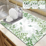 tapis cuisine gris moderne rapide séchage anti glisse absorbant facile nettoyer