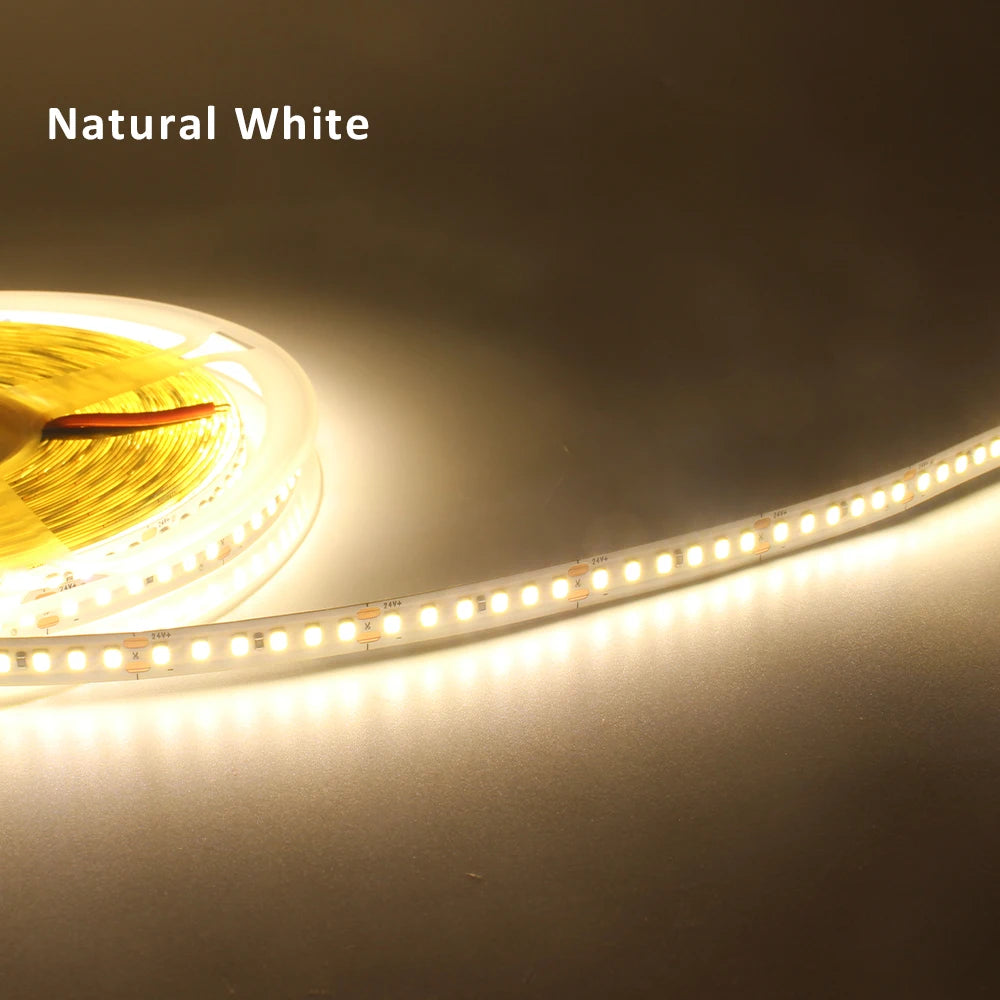 ruban led 12v 24v 120leds 240leds blanc chaud froid naturel adhésif haute luminosité