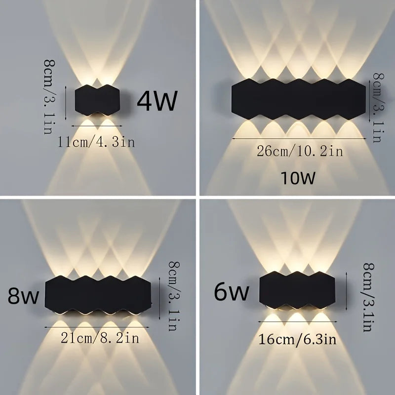 applique murale led noir contemporaine ip65 adhésive 110 240v 249 2000lm