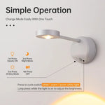 veilleuse murale mouvement led recharge usb télécommande blanc noir moderne minimaliste