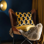 coussin brodé abeilles or élégant tissu polyester carré décoratif lit voiture
