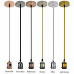support lampe suspendu moderne rose gold pearl black bronze silver e27 métal lisse opacité