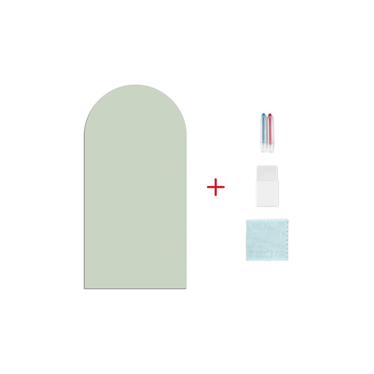 tableau blanc moderne motif cuisine lettres animaux vert pastel autocollant pvc feutres gomme tampon