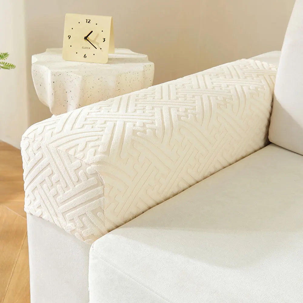 couvre accoudoirs canapé moderne doux polyester coton couleur gris rose bleu clair vert pastel