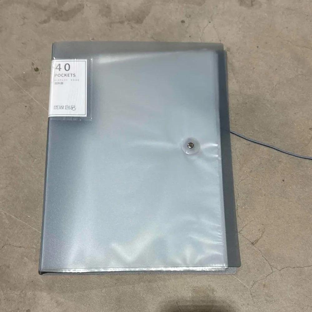 classeur pochettes porte documents plastique poignée étiquette dossiers a4