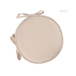 coussin chaise rond moderne rubans fixation tissu uni lavable intérieur extérieur