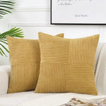 housses coussin polyester rayées modernes non toxiques opaques couleur beige marronclair blancvertmarine chambre