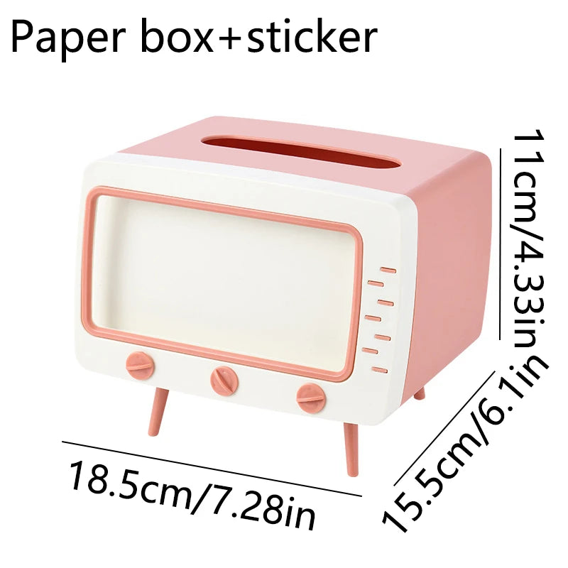 boîte mouchoirs moderne motif animalours papier toilette rangement rose vintage cartoon