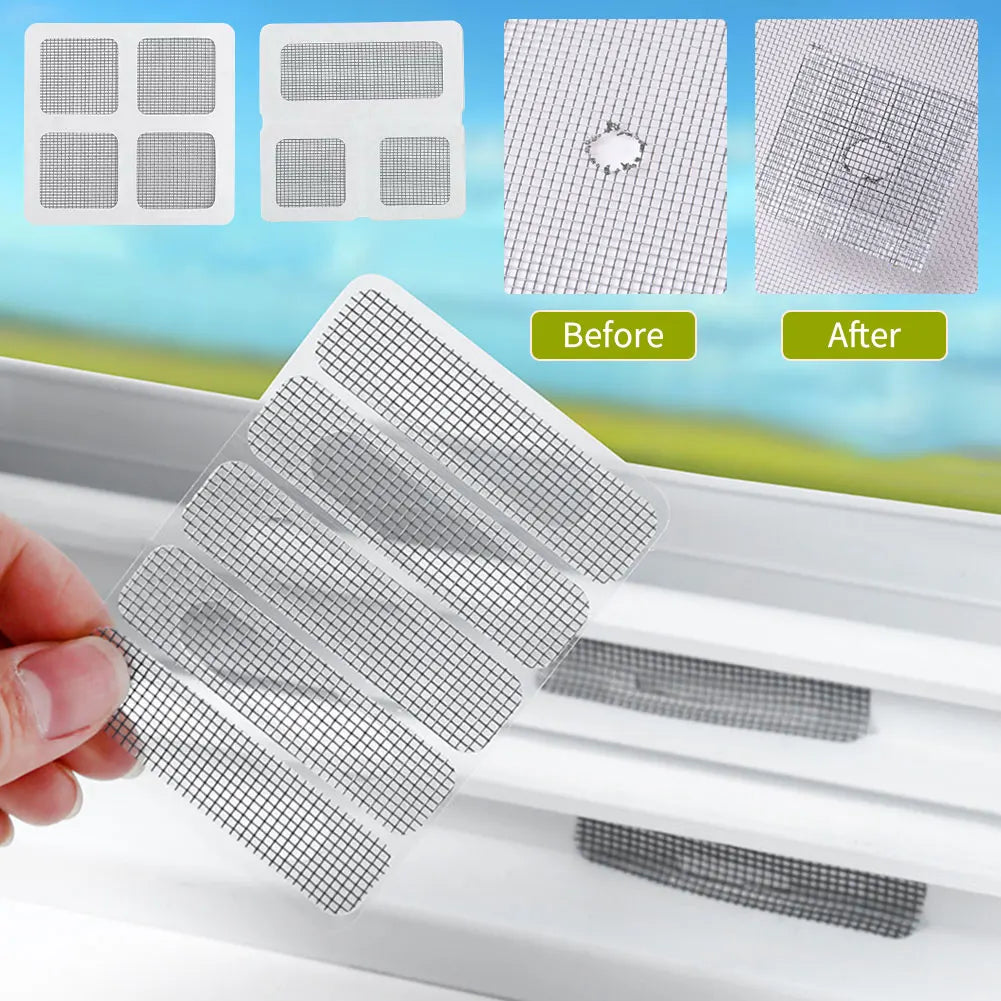 grille protection anti insectes adhésive transparente maille fine fenêtre moustiquaire réparation écran fixe fibre