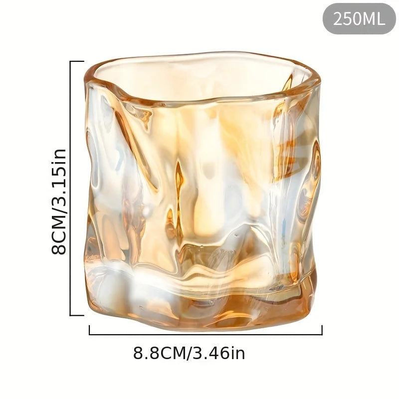 tasses thé verre twist transparent bleu orange décoration cadeau DIY