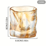 tasses thé verre twist transparent bleu orange décoration cadeau DIY