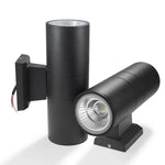 applique murale led noir gris contemporaine 10w 20w étanche ip65 aluminium