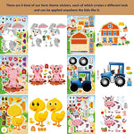 sticker animaux ferme multicolore cartoon adhésif diy activités enfants garçons filles fournitures bricolage artisanal