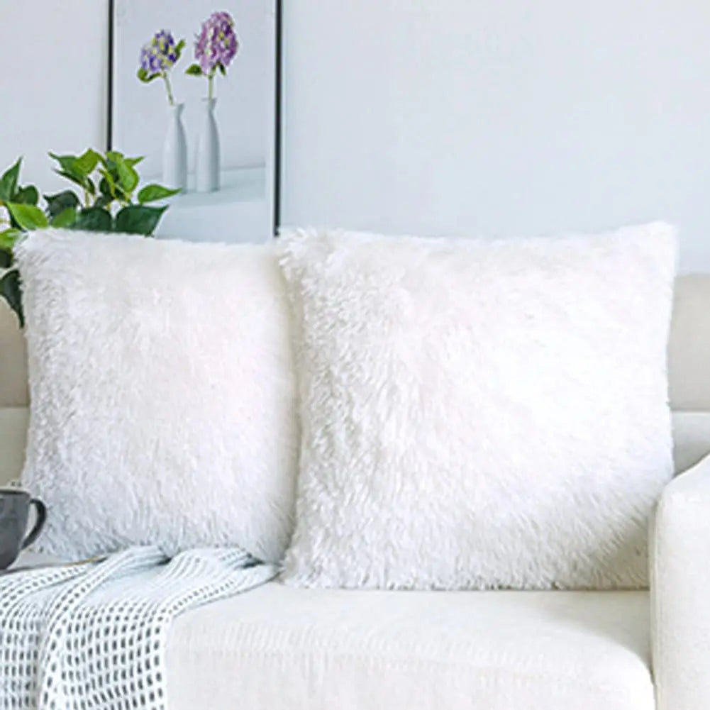 taies d'oreiller blanches modernes non toxiques 100% polyester 18x18 pouces pack fixés respectueux environnement