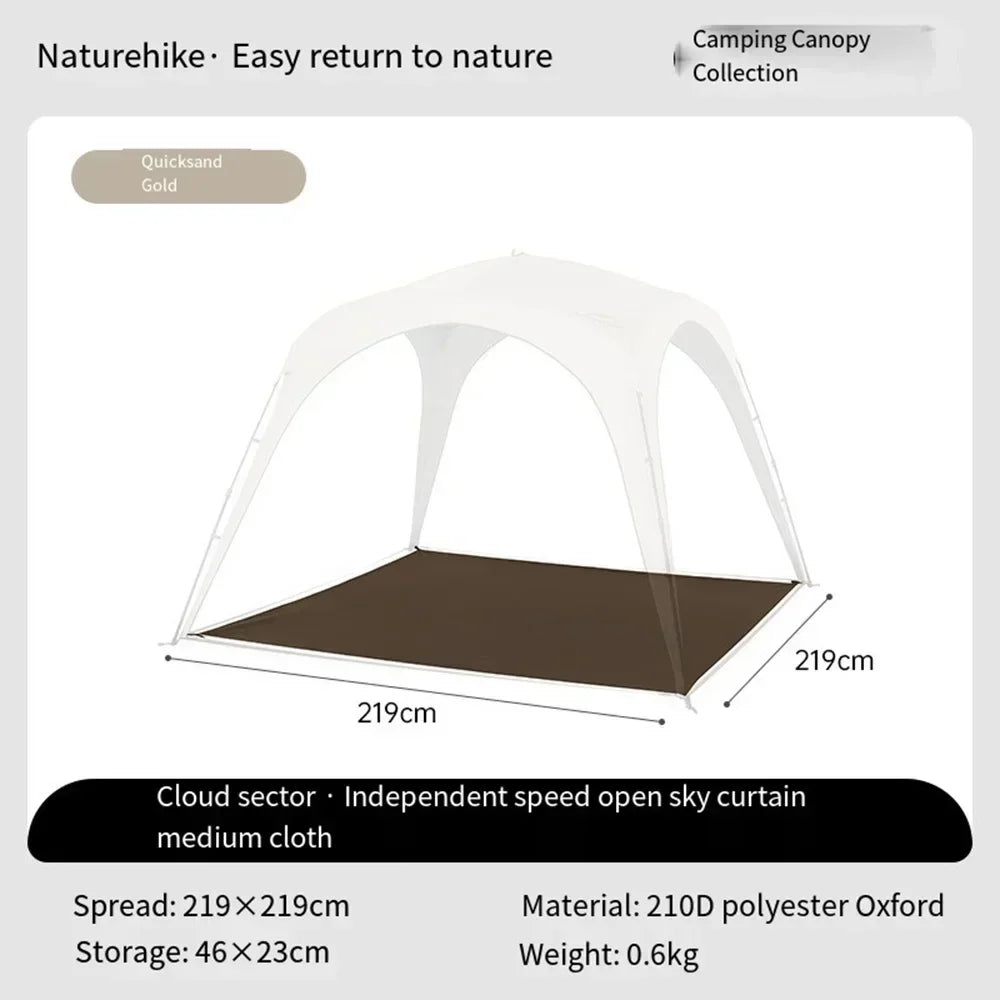 tente camping blanc gris marron imperméable moderne fixations calico protection connecteurs