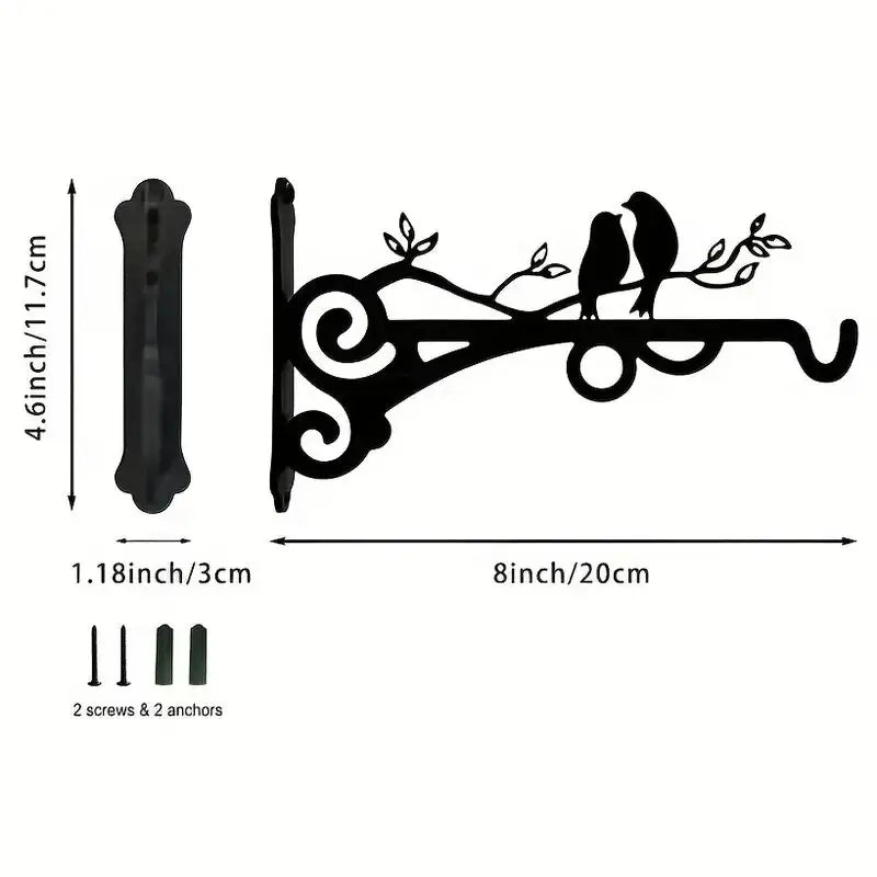 support mural décoratif oiseaux perchés plante suspendue lanterne oiseaux rustiqueextérieur led cheville vis