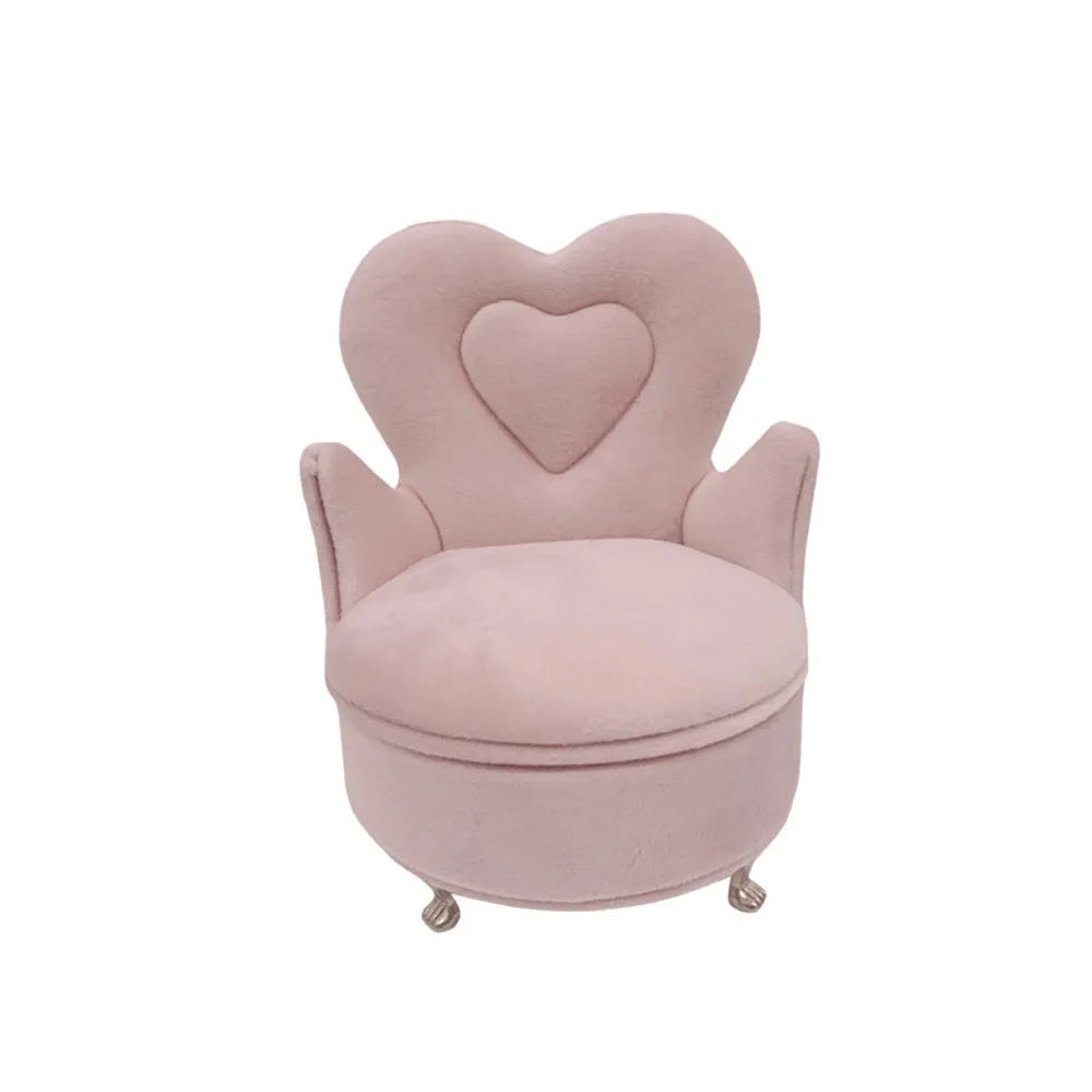 présentoir bijoux velours rose classique canapé fauteuil armoire table d'appoint miroir pvc pieds métalliques