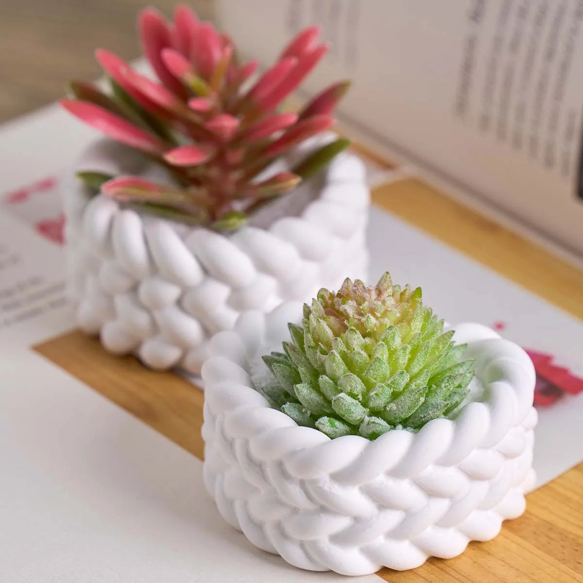 moule silicone tressé forme cœur ronde diy blanc moderne cache bougie création plâtre résine
