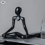 statues abstraites modernes noir blanc décor simple minimaliste