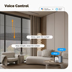 rideau électrique intelligent zigbee motorisation chainne blanc moderne controle application alexa googlehome