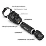 lampe torche led rechargeable 10w intense noire texturée modernisée camping