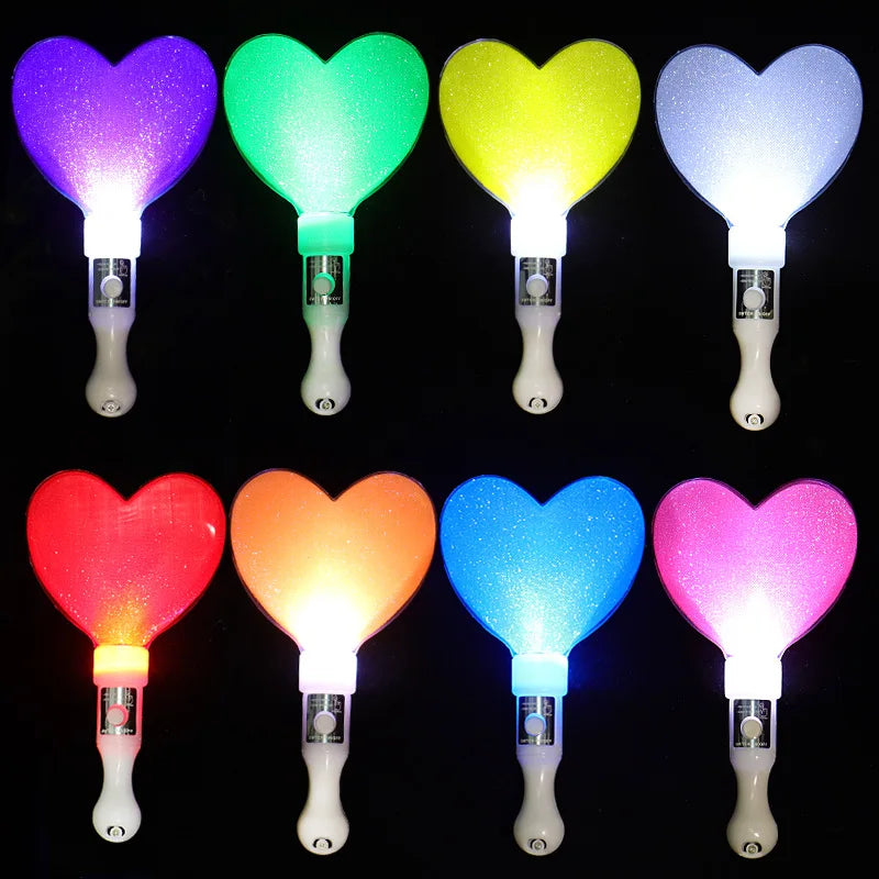 jouets lumineux étoiles cœurs glow sticks multicolores fêtes clips modernes ludiques