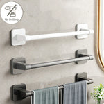 porte serviettes adhésifs muraux modernes argenté blanc gris minimaliste sans percer 30cm 40cm