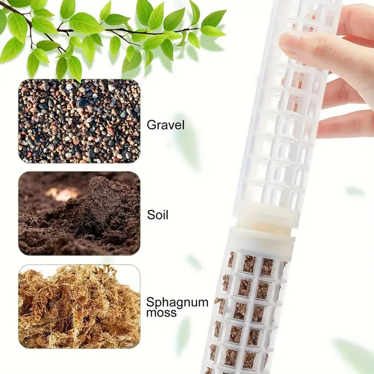 support plantes intérieur irrigation monstera adhésif conteneur eau gravier mousse terre modernes transparents