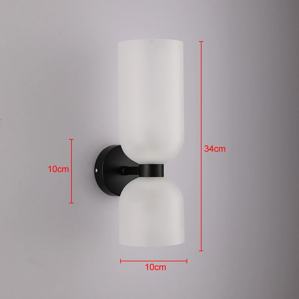 lampes murales modernes minimalistes verre transparent noir doré gris blanc