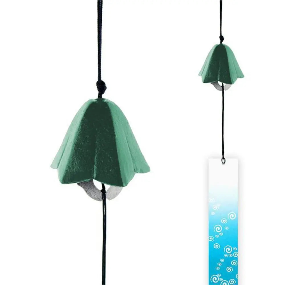 cloches vent moderne motif abstrait poissons vagues océan bleu vert noir jaune