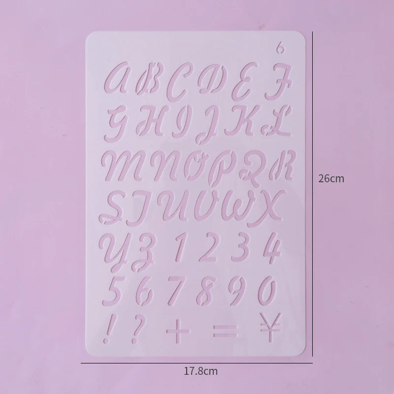 moule décoration gâteau alphabet numérique transparent lettres chiffres ponctuation respectueux environnement