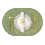 tapis table rectangulaire coton tressé vert moderne antidérapant grande dimension salle manger