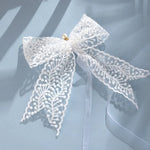 ruban dentelé motif floral blanc classique romantique décoratif 18cm translucideintérieur décoration