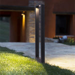Lampe solaire moderne alliage d'aluminium led ip65 étanche noir minimaliste jardinextérieur