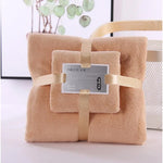serviette bain douce pelucheuse rose bleu clair moderne 100 polyester lavable rapide absorption 70x140cm
