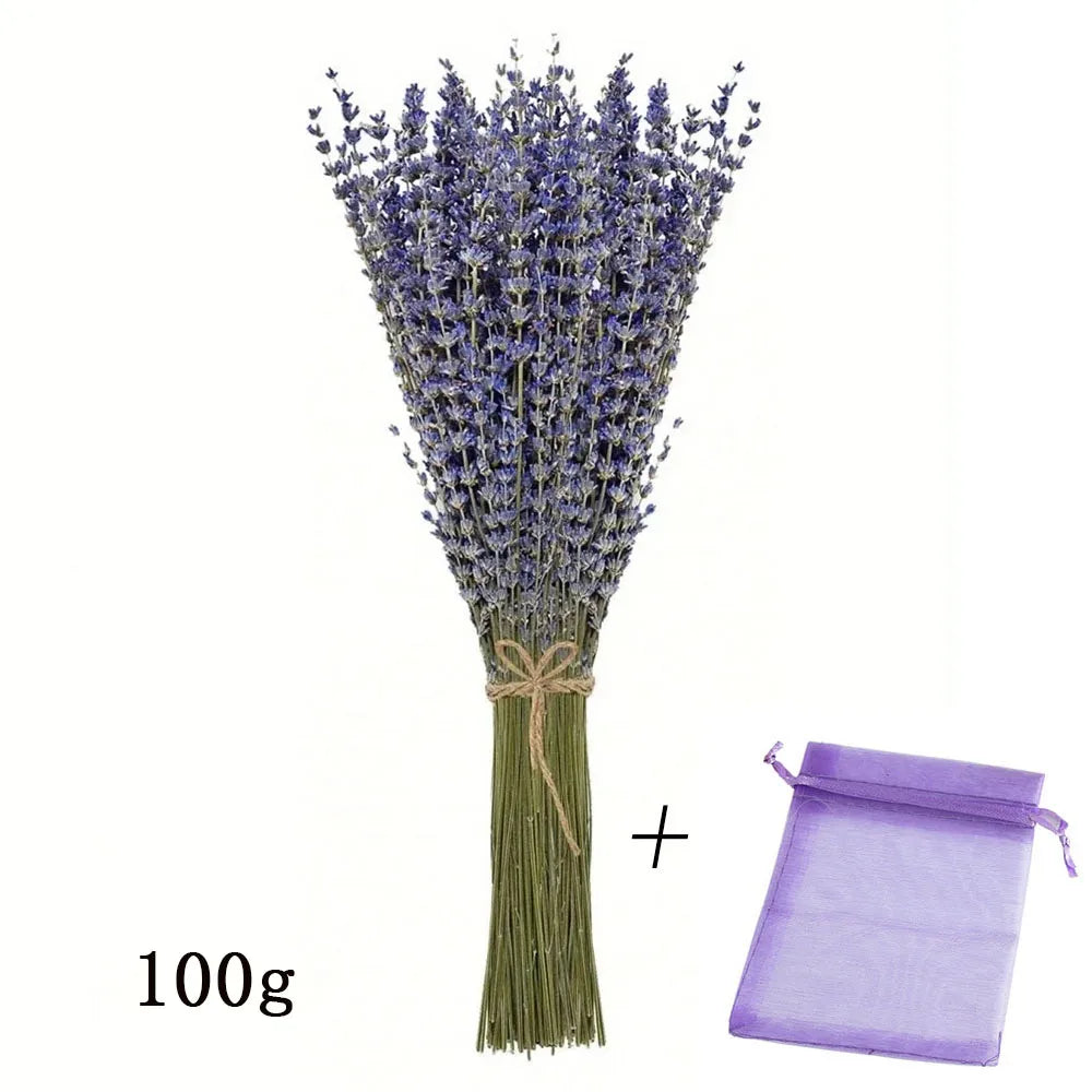 bouquet fleurs séchées lavande gypsophile mixte décoration maison anniversaire mariage violettes blanches boho doux