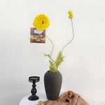 bouquet fleurs artificielles poppies blanc jaune rose decoration maison exterieur 105cm moderne