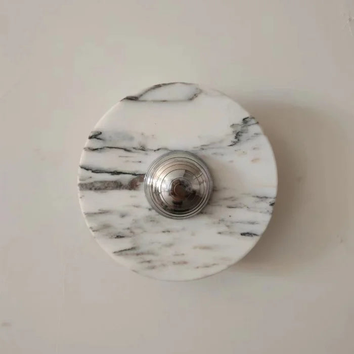 applique murale moderne marbre blanc veines grises éclairage led fixation chambre cuisine salle manger
