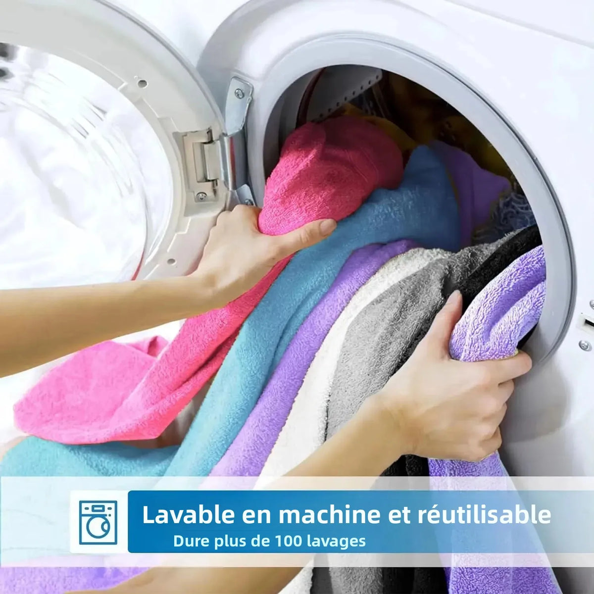 torchons microfibre couleurs mixtes rayures horizontales absorbants réutilisables nettoyage moderne utilitaire 30x30cm