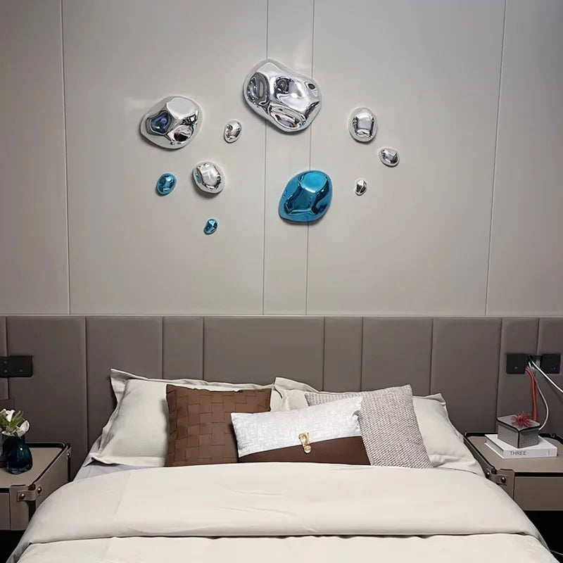 Vue d'ensemble des accessoires de décoration murale en gris foncé