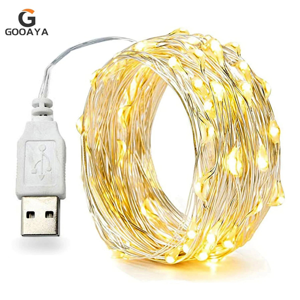 guirlande lumineuse dorée led usb flexible mariage anniversaire noël décoration adhésive moderne chambre fil