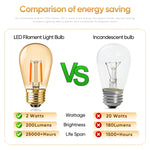 Ampoule LED dorée translucide filament orange vintage édition warm white 2700K E26 E27