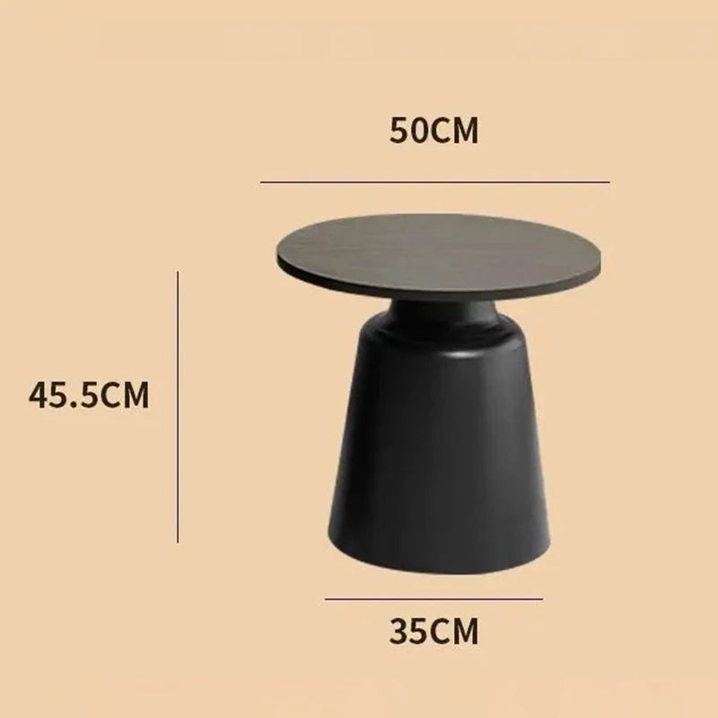 table basse moderne minimaliste bois rond marocain artificial board centralisée