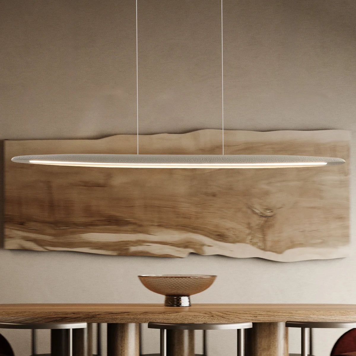 suspension lumineuse moderne blanc lisse opaque chaînes suspendues led salon restaurant