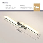lampe moderne minimaliste noir blanc rectangulaire lisse 60cm 80cm 100cm 120cm led stepless dimming