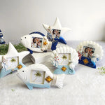 cadre photo bois méditerranéen coquillage étoile mer décoratif plage vieux aspect posable