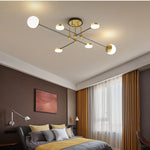 lumière suspendue moderne or noir télécommande led sources lumineuses minimaliste ornement chambre salon