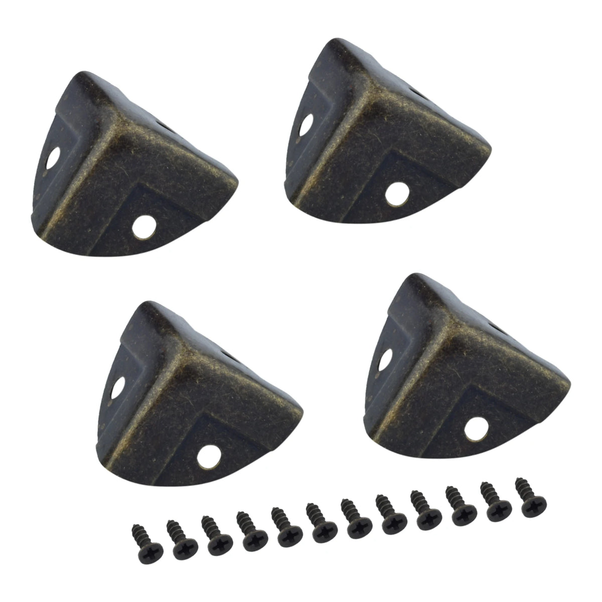 protections d'angle bronze argenté vieilli vis industriel vintage 24mm pièces fixations travaux bois