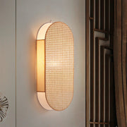 Applique murale en rotin tissé à la main, luminaire vintage pour chambre et salon, escaliers
