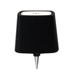 lampe table moderne bleu noir blanc rayures verticales abat jour base rechargeable led 5w
